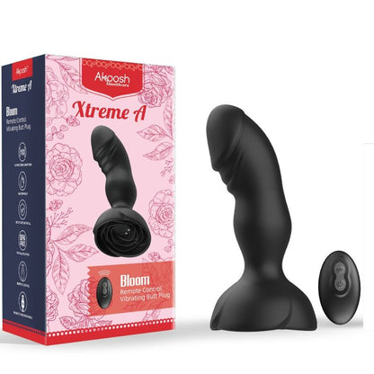 ARMONY - EXTREME A BLOOM PINK VIBRATOR &amp; ANAL PLUG REMOTE CONTROL BLACK