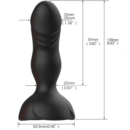 ARMONY - EXTREME A BLOOM PINK VIBRATOR &amp; ANAL PLUG REMOTE CONTROL BLACK