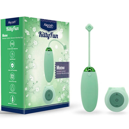 ARMONY - KITTY FUN ŒUF VIBRANT TÉLÉCOMMANDÉ 10 VIBRATIONS VERT