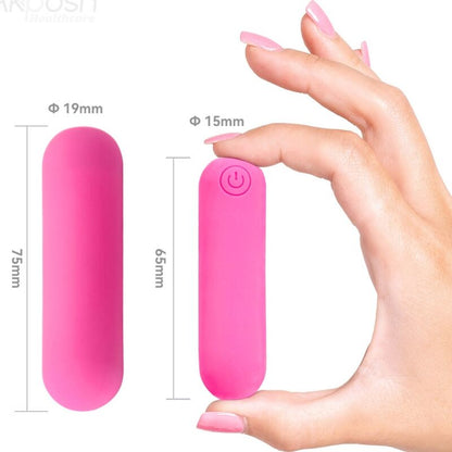 ARMONY - SPLASH HAHA BULLET VIBRANT EN SILICONE 10 VIBRATIONS 75 X 19 CM ROSE