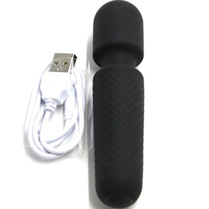 ARMONY - VOTRE MASSEUR &amp; VIBRATEUR MAGIQUE RECHARGEABLE 10 VIBRATIONS SILICONE NOIR