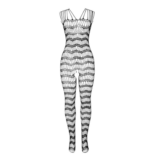 SUBBLIME - 951696 Combinaison résille ouverte à l'entrejambe avec bretelles, noir, taille unique