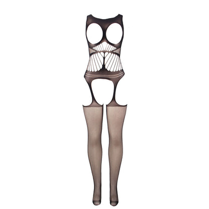 SUBBLIME - 951900 Body résille ouvert à l'entrejambe avec bonnet et épaules ouvertes, noir, taille unique