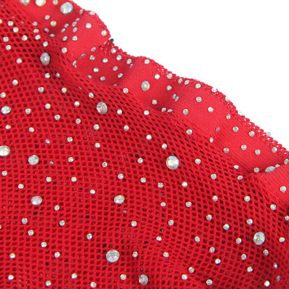 SUBBLIME - 952181 Body résille avec gants et losanges rouges, taille unique