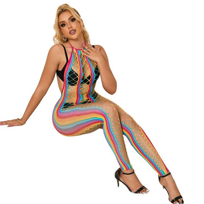 SUBBLIME - 952358 Robe résille dos nu arc-en-ciel, taille unique