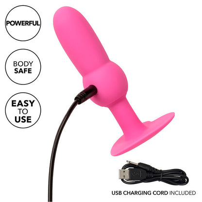 CALEXOTICS - PREMIER PLUG ANAL AVEC PERLES 10 VIBRATIONS ROSE