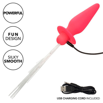 CALEXOTICS - SOUTHERN LIGHTS LIGHT UP ANAL PLUG WITH LIGHTS 10 VIBRATIONS PINK SILICONE