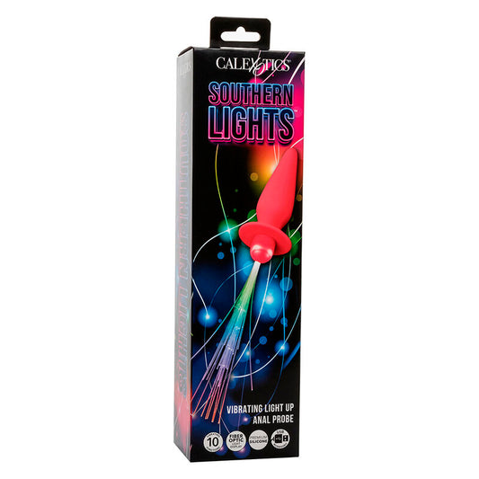 CALEXOTICS - SOUTHERN LIGHTS LIGHT UP ANAL PLUG WITH LIGHTS 10 VIBRATIONS PINK SILICONE