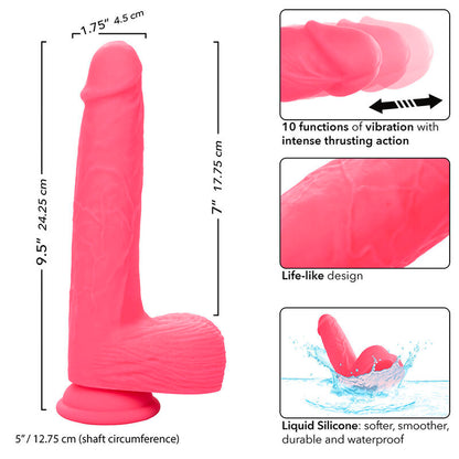 CALEXOTICS - VIBRATEUR RÉALISTE STUDS 10 VIBRATIONS ET ROSE