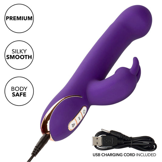 CALEXOTICS - JACK RABBIT VIBRATOR AND STIMULATOR 7 LEVELS OF VIBRATION AND SUCTION BLUE