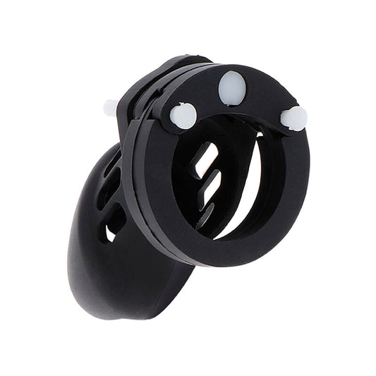DÉSIR CACHÉ - CAGE DE CHASTETÉ EXTRÊME EN SILICONE TAILLE S NOIR