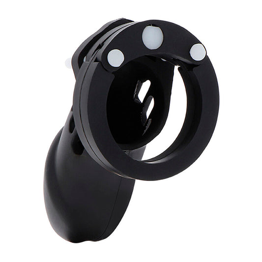 DÉSIR CACHÉ - CAGE DE CHASTETÉ EXTRÊME EN SILICONE TAILLE L NOIR
