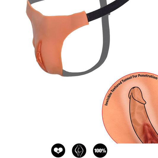 DÉSIR CACHÉ - ALTER EGO STRING VAGIN OUVERT RÉGLABLE NATUREL