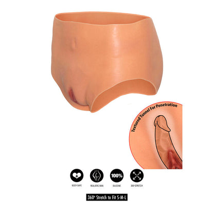 DÉSIR CACHÉ - CULOTTE ALTER EGO TAILLE HAUTE VAGIN OUVERT NATUREL