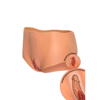 DÉSIR CACHÉ - CULOTTE ALTER EGO VAGIN ET ANUS OUVERTS, TAILLE MOYENNE NATURELLE