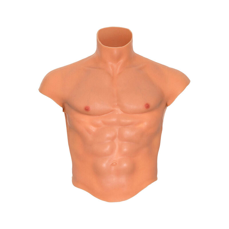 DÉSIR CACHÉ - T-SHIRT ALTER EGO EN SILICONE TORSE HOMME AVEC ABS NATURELS