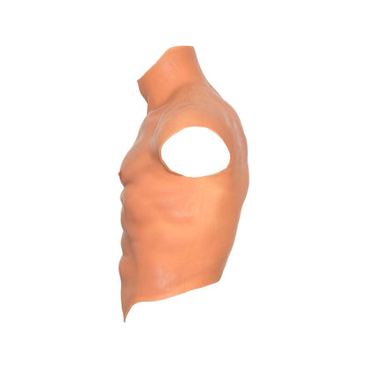 DÉSIR CACHÉ - T-SHIRT ALTER EGO EN SILICONE TORSE HOMME AVEC ABS NATURELS