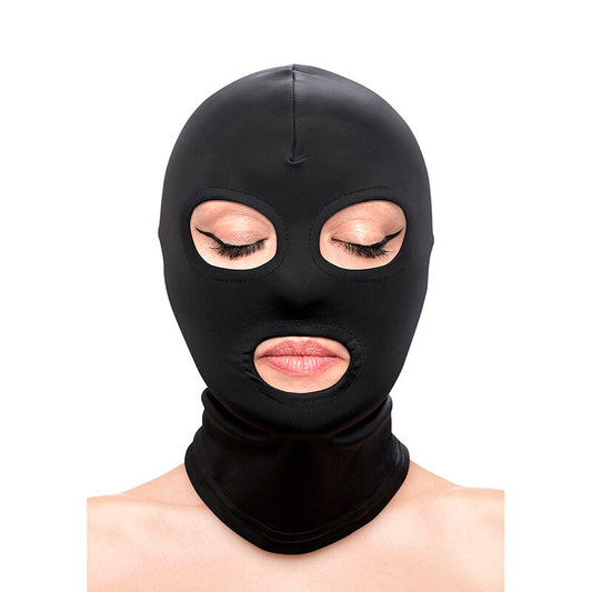 NS NOVELTIES - FETISH &amp; FASHION BLACK NYLON BALACLAVA WITH EYE AND MOUTH OPENING