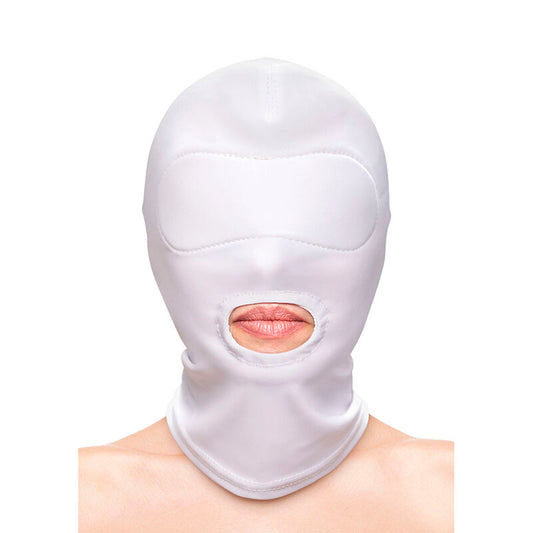 NS NOVELTIES - FETISH &amp; FASHION WHITE NYLON BALACLAVA WITH MOUTH OPENING