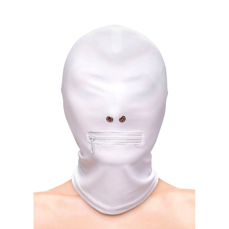 NS NOVELTIES - FETISH &amp; FASHION FULL BALACLAVA WITH WHITE NYLON ZIPPER