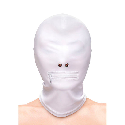 NS NOVELTIES - FETISH &amp; FASHION FULL BALACLAVA WITH WHITE NYLON ZIPPER