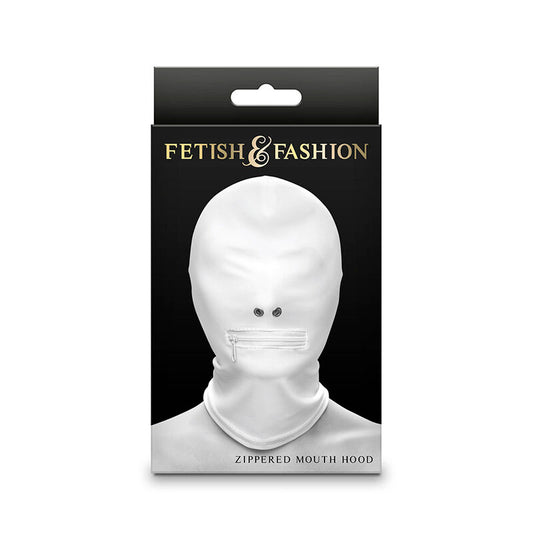 NS NOVELTIES - FETISH &amp; FASHION FULL BALACLAVA WITH WHITE NYLON ZIPPER