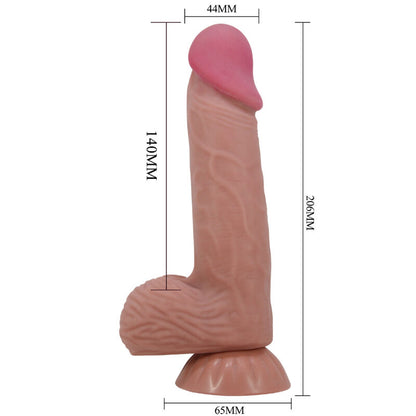 PRETTY LOVE - SÉRIE SLIDING SKIN GODE RÉALISTE AVEC VENTOUSE SLIDING SKIN MARRON 20,6 CM