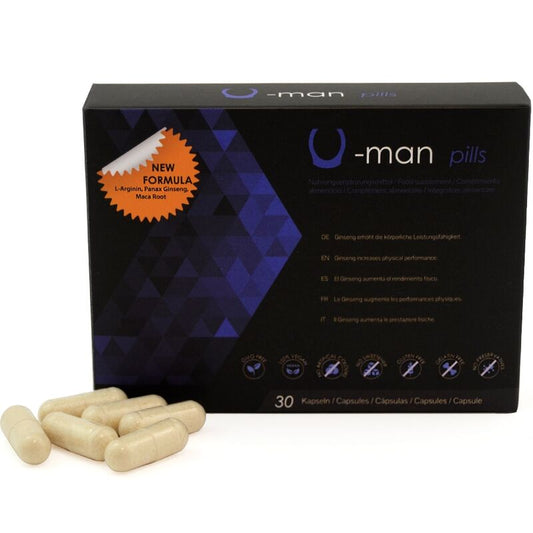 500 COSMETICS - U-MAN AUGMENTATION DE LA TAILLE DU PÉNIS ET DE LA PUISSANCE SEXUELLE - 30 CAPSULES