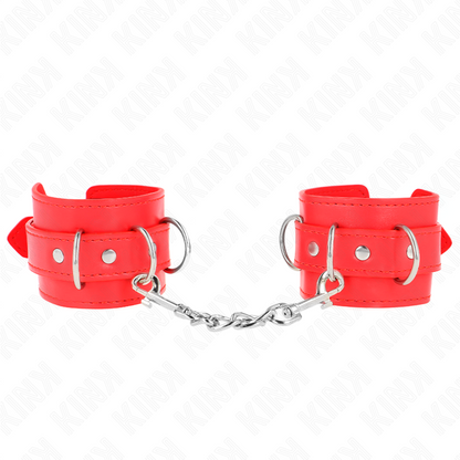 KINK - SUPPORT DE POIGNET AVEC 3 ANNEAUX EN D RÉGLABLES ROUGE 17,5-25 CM X 6 CM