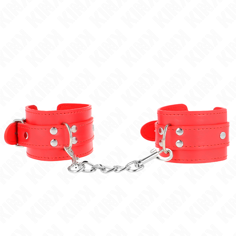 KINK - BRACELETS RÉGLABLES SIMPLES ROUGES 20-23 CM X 5,5 CM