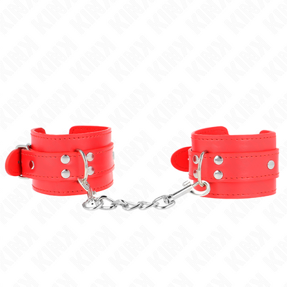 KINK - BRACELETS RÉGLABLES SIMPLES ROUGES 20-23 CM X 5,5 CM