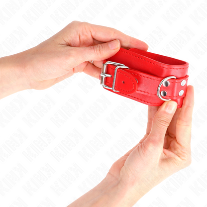 KINK - BRACELETS RÉGLABLES SIMPLES ROUGES 20-23 CM X 5,5 CM