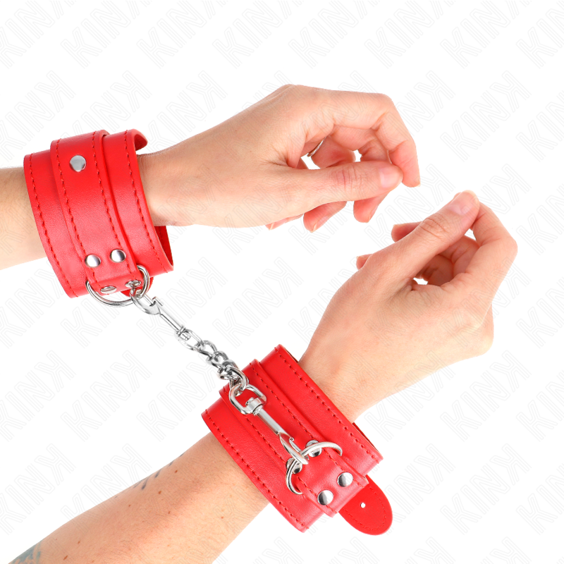 KINK - BRACELETS RÉGLABLES SIMPLES ROUGES 20-23 CM X 5,5 CM