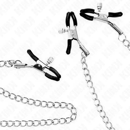 KINK - PINCES À TÉTONS ET À CLITORIS AVEC CHAÎNE 30 CM MODÈLE 2