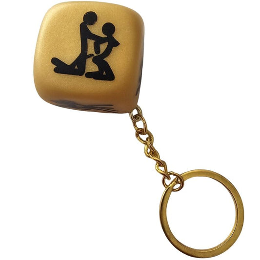 Spicy Devil - Gold Dice Keychain with Poses