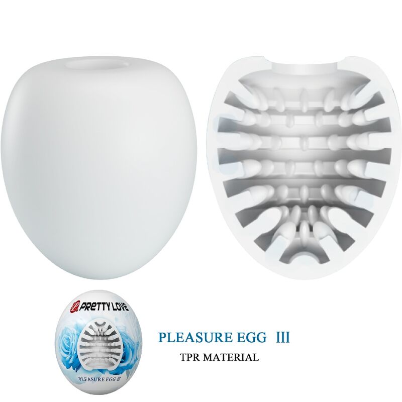 PRETTY LOVE - MASTURBATEUR POUR HOMMES À ŒUF BLANC