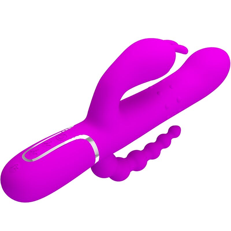 PRETTY LOVE - CAMMY TRIPLE VIBRATEUR MULTIFONCTIONNEL 4 EN 1 ROSE