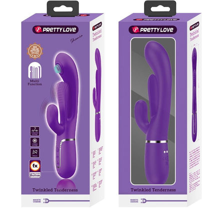 PRETTY LOVE - SHANIA TRIPLE VIBRATEUR LAPIN MULTIFONCTION VIOLET