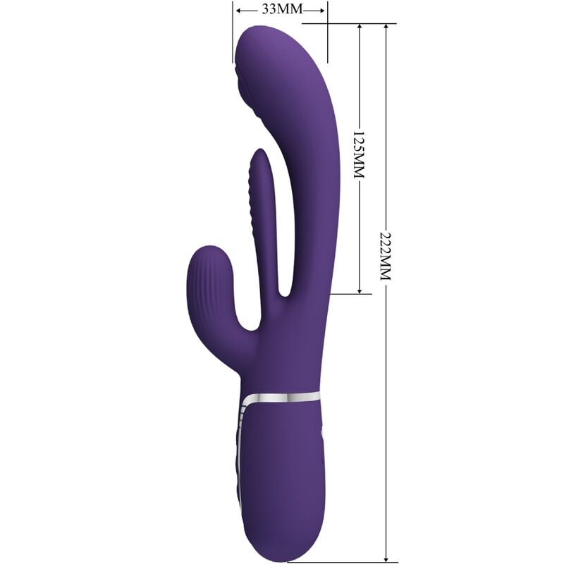 PRETTY LOVE - SHANIA TRIPLE VIBRATEUR LAPIN MULTIFONCTION VIOLET