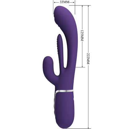 PRETTY LOVE - SHANIA TRIPLE VIBRATEUR LAPIN MULTIFONCTION VIOLET