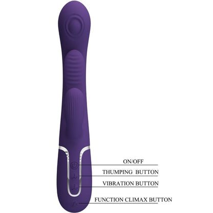 PRETTY LOVE - SHANIA TRIPLE VIBRATEUR LAPIN MULTIFONCTION VIOLET