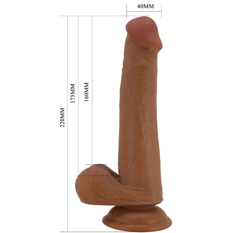 PRETTY LOVE - GODE RÉALISTE TAILLE 22 CM MULATO