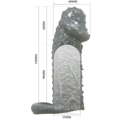 PRETTY LOVE - MANCHON RÉALISTE POUR AGRANDIR ET RETARDER LE PÉNIS MODÈLE 2 GRIS