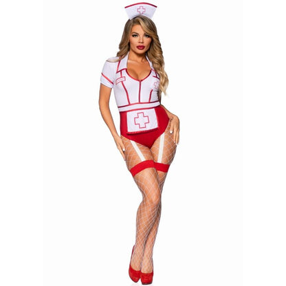 LEG AVENUE - SEXY RED/WHITE NURSE COSTUME S