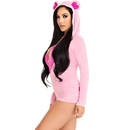 LEG AVENUE - PINK VELVET BEAR BODY S