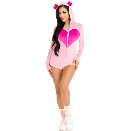 LEG AVENUE - PINK VELVET BEAR BODY S