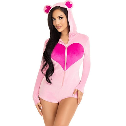 LEG AVENUE - PINK VELVET BEAR BODY S