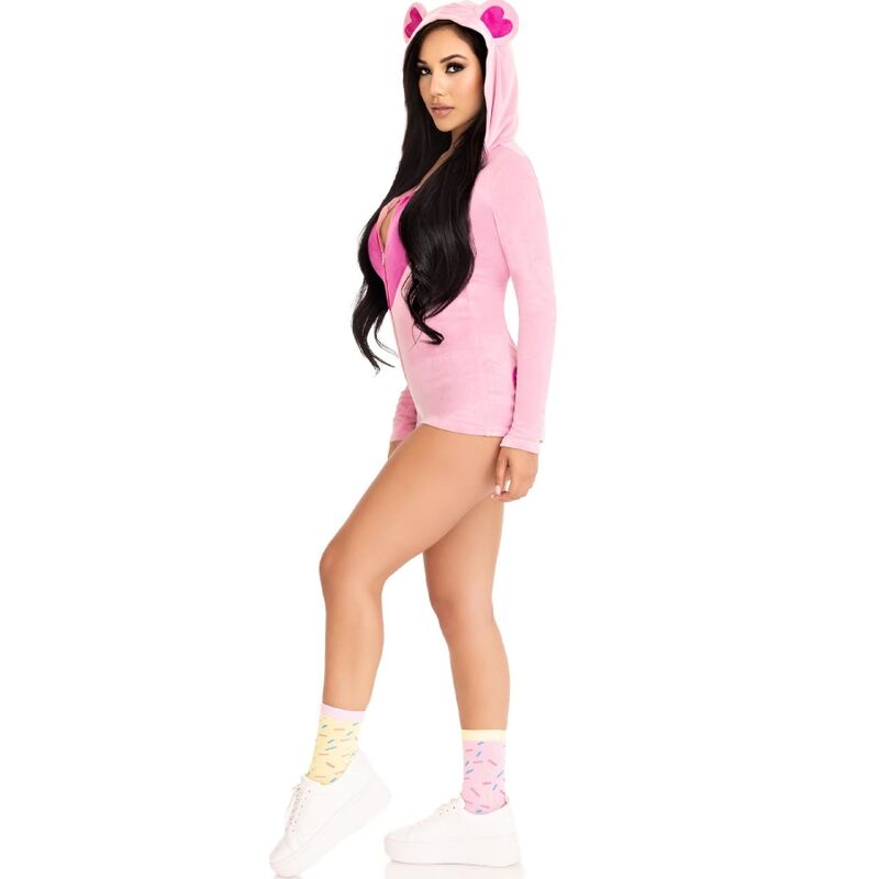 LEG AVENUE - PINK VELVET BEAR BODYSUIT M