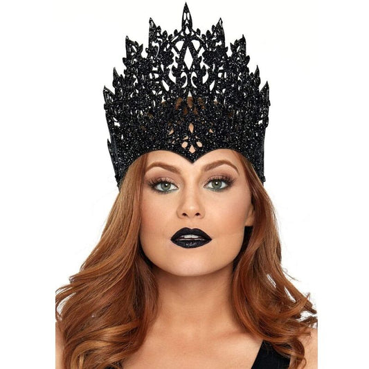 LEG AVENUE - GLITTER CROWN WITH BLACK JEWEL