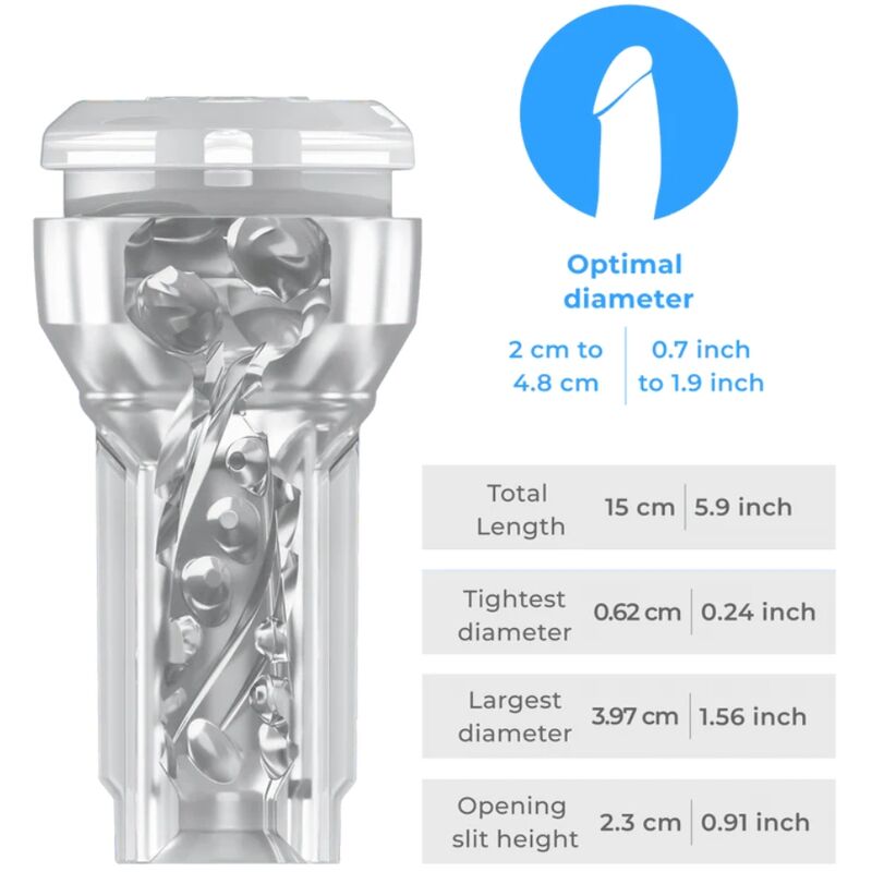 KIIROO - FEEL POCKET STROKER CRYSTAL PAR KIIROO TRANSPARENT